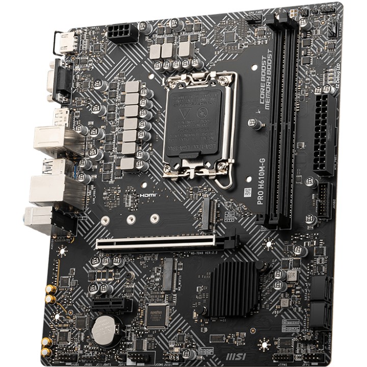 Pllakë Amë MB Intel MSI PRO H610M-G / Intel Socket 1700 / DDR5 / mATX / HDMI+VGA+DP - Figura 3