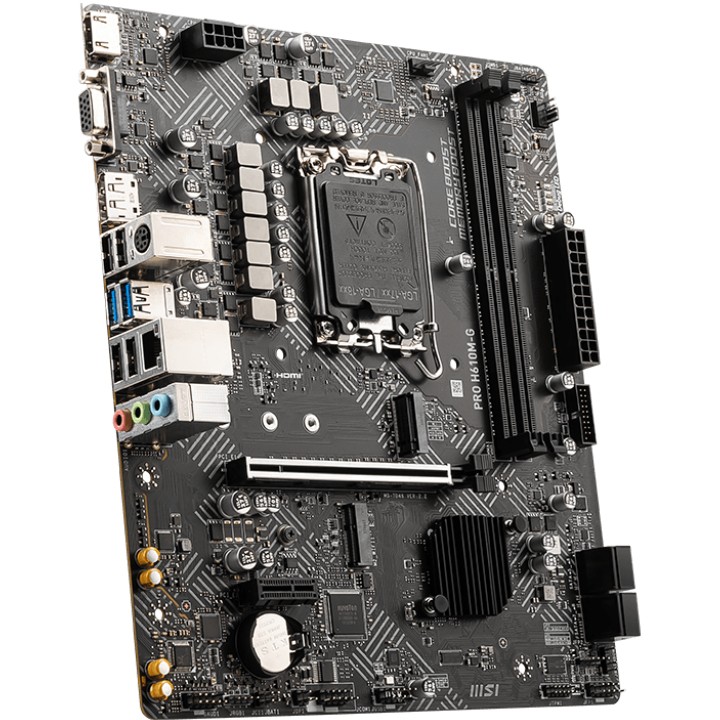 Pllakë Amë MB Intel MSI PRO H610M-G / Intel Socket 1700 / DDR5 / mATX / HDMI+VGA+DP - Figura 4