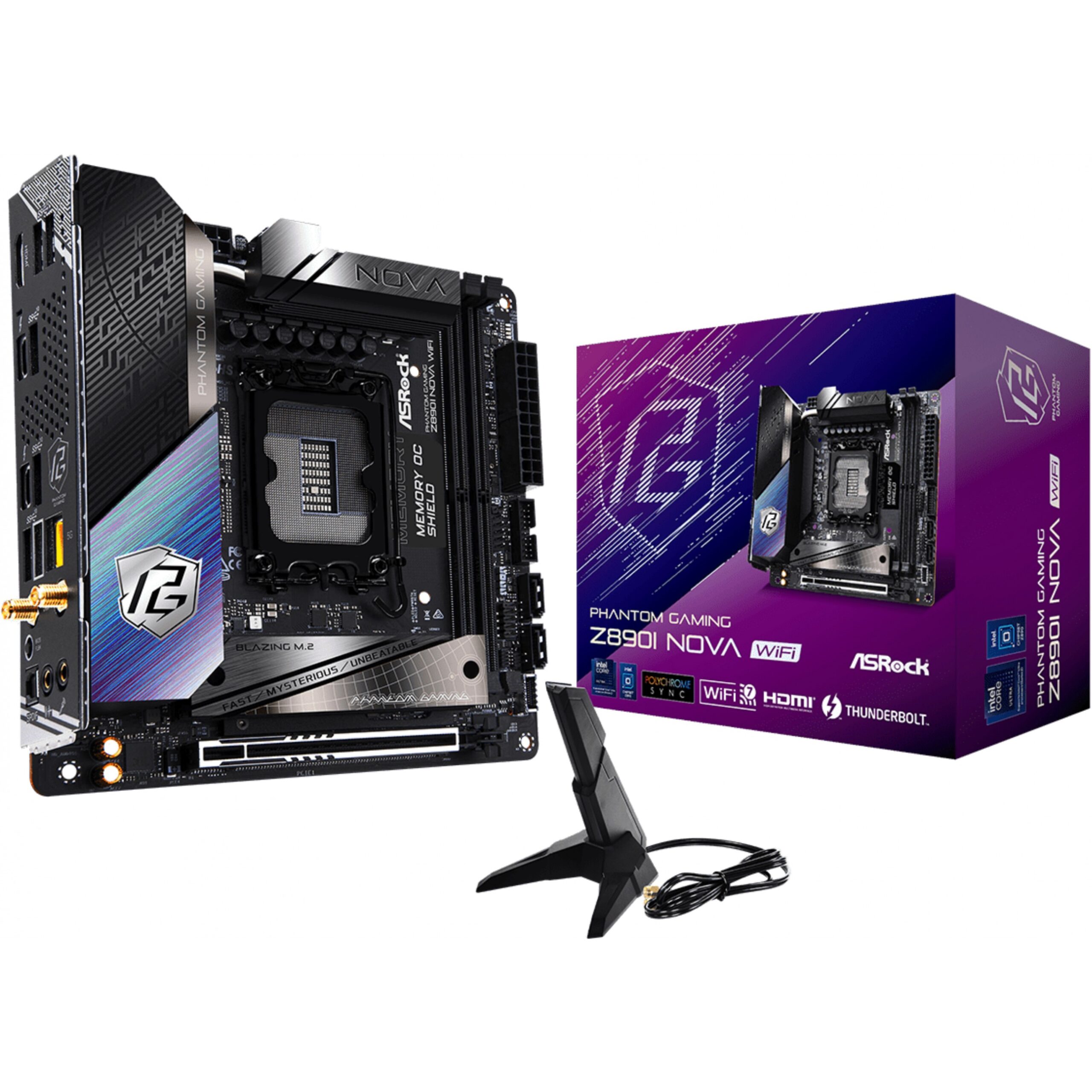 Pllakë Amë MB Intel ASROCK Z890I NOVA WIFI / LGA 1851 / DDR5 / Mini-ITX / HDMI+Thunderbolt