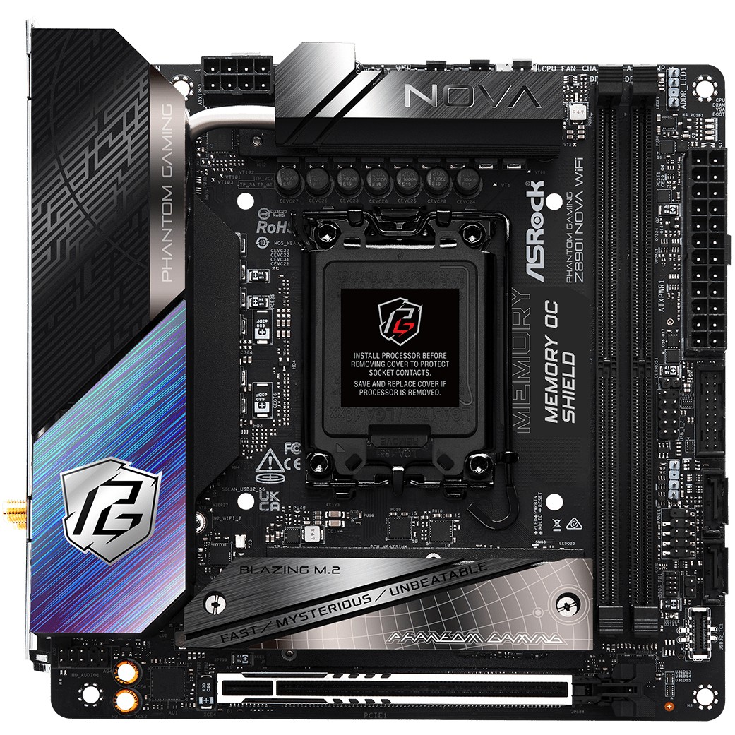 Pllakë Amë MB Intel ASROCK Z890I NOVA WIFI / LGA 1851 / DDR5 / Mini-ITX / HDMI+Thunderbolt - Figura 2