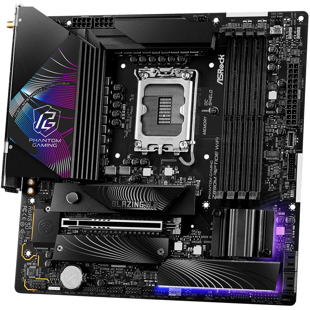 Pllakë Amë MB Intel ASRock Z890M Phantom Gaming Riptide Wifi / LGA 1851 / DDR5 / HDMI+DP - Figura 5