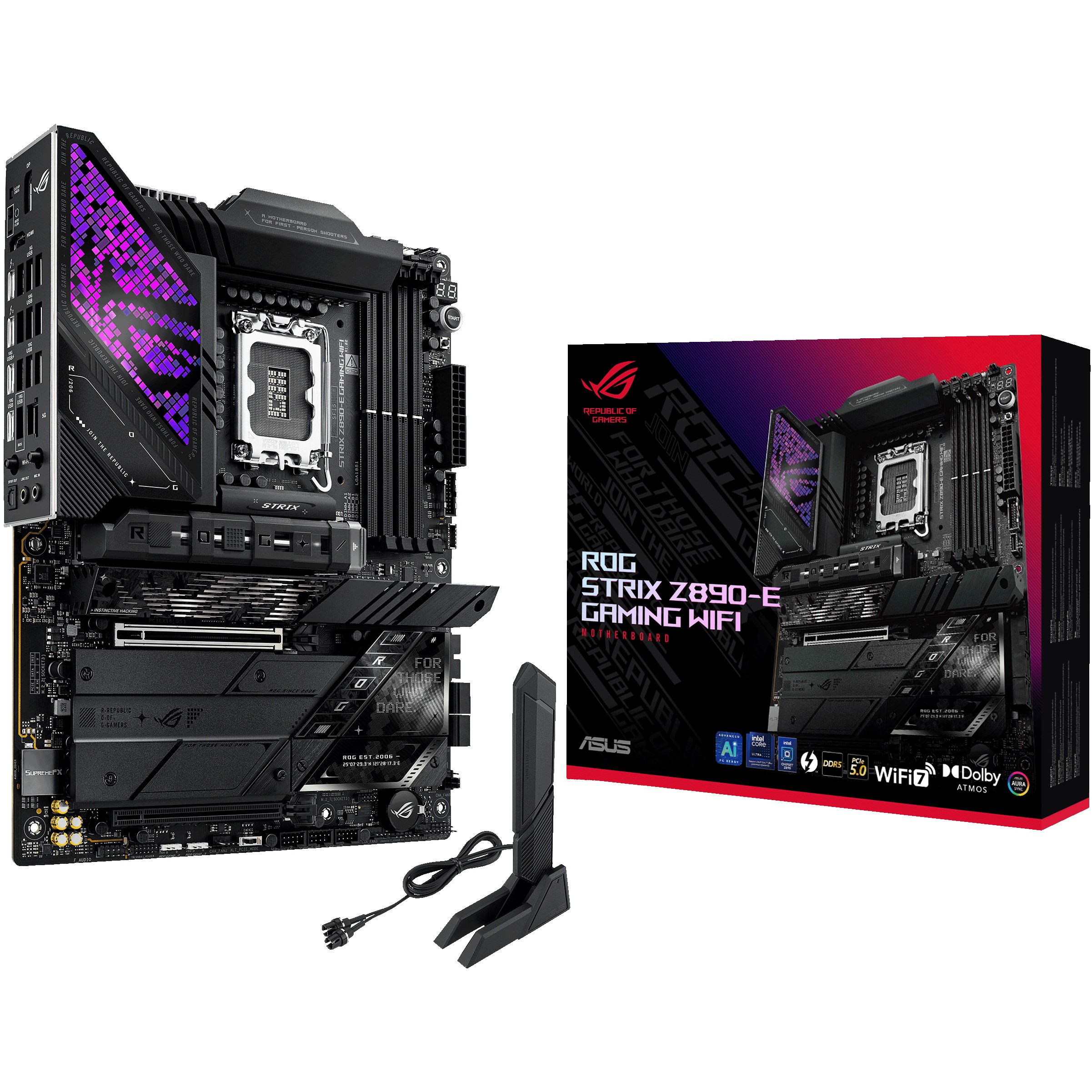 Pllakë Amë MB Intel ASUS ROG STRIX Z890-E Gaming WIFI / LGA 1851 / DDR5 / HDMI+DP