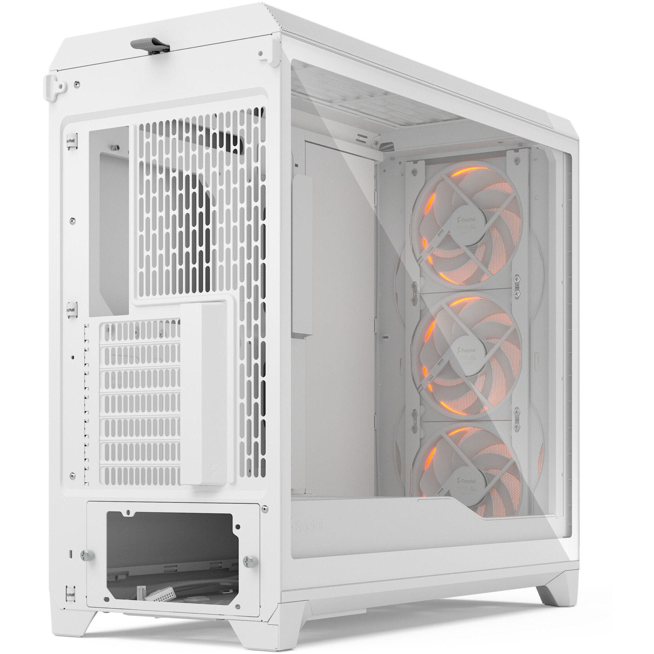 Kasë Midi Fractal Design Meshify 3 XL RGB TG Light Tint – Bardhë - Figura 3