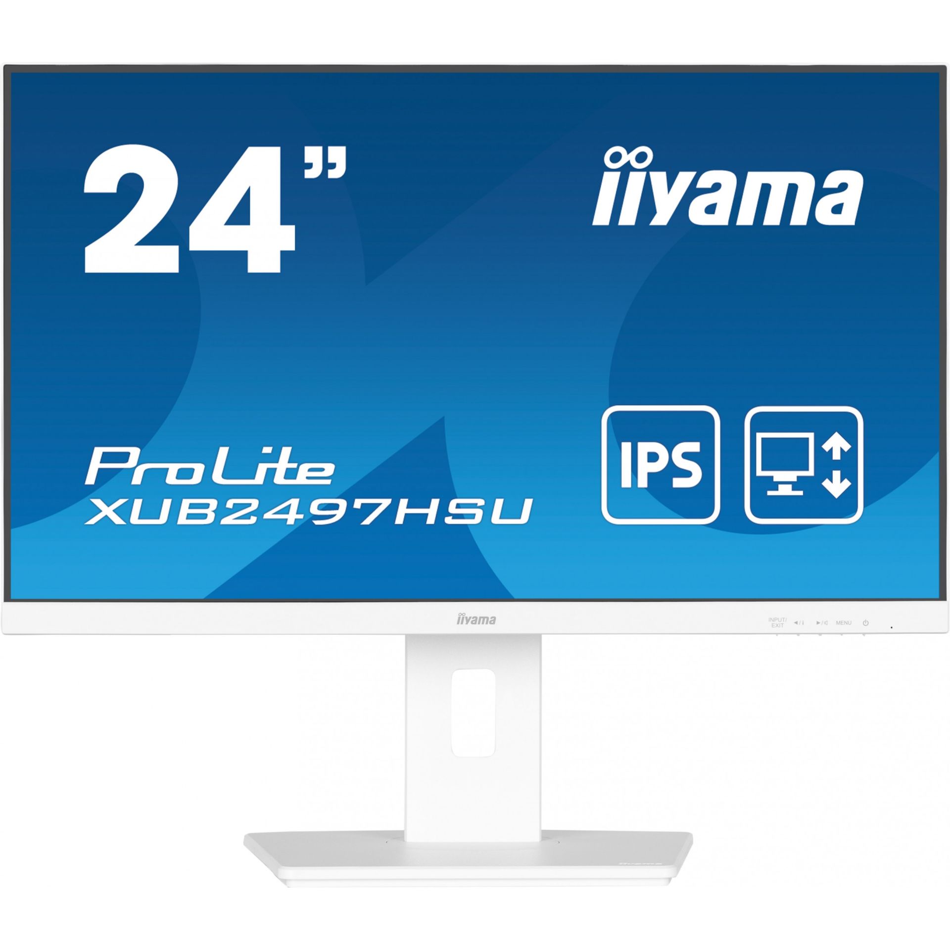 Monitor IIYAMA XUB2497HSU-W2 / 23.8″ / 1920×1080 / 100Hz / IPS / I bardhë