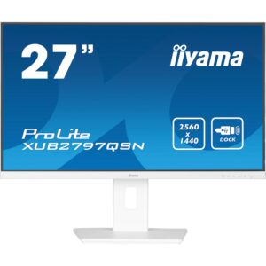 Monitor IIYAMA XUB2797QSN-W2 / 27″ / 2560×1440 / 100Hz / IPS / I bardhë