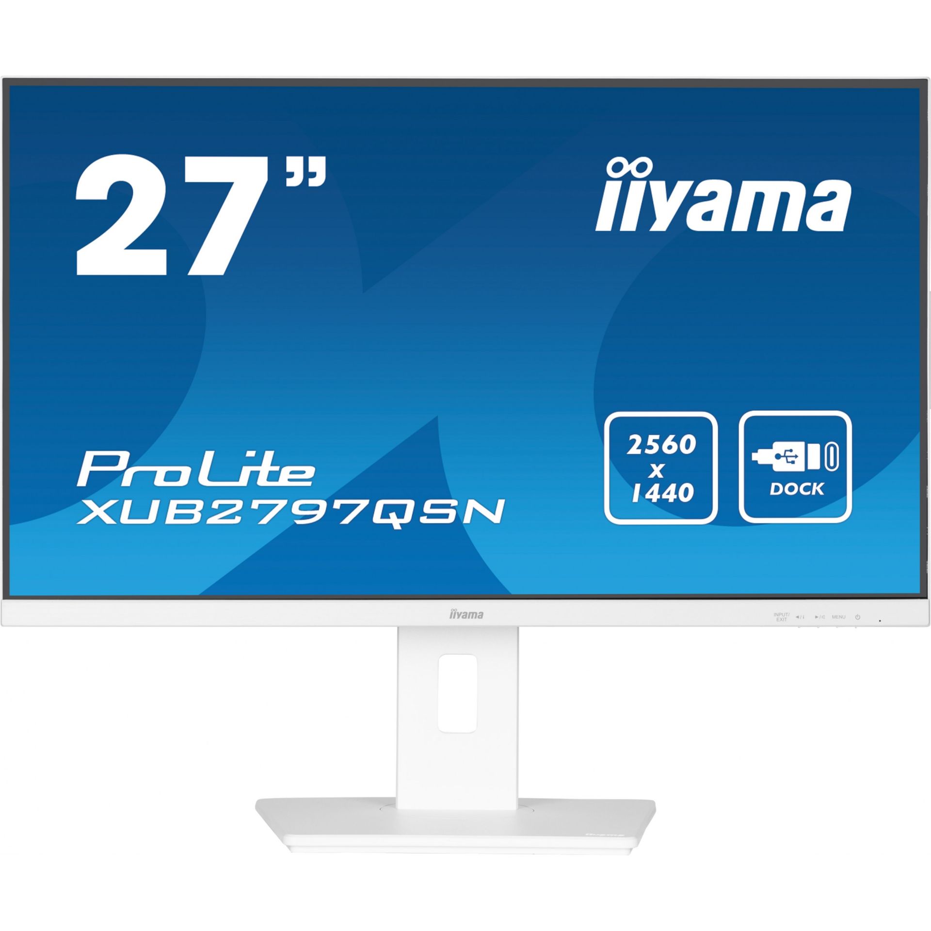 Monitor IIYAMA XUB2797QSN-W2 / 27″ / 2560×1440 / 100Hz / IPS / I bardhë