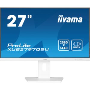 Monitor IIYAMA XUB2797QSU-W2 / 27″ / 2560×1440 / 100Hz / IPS / I bardhë