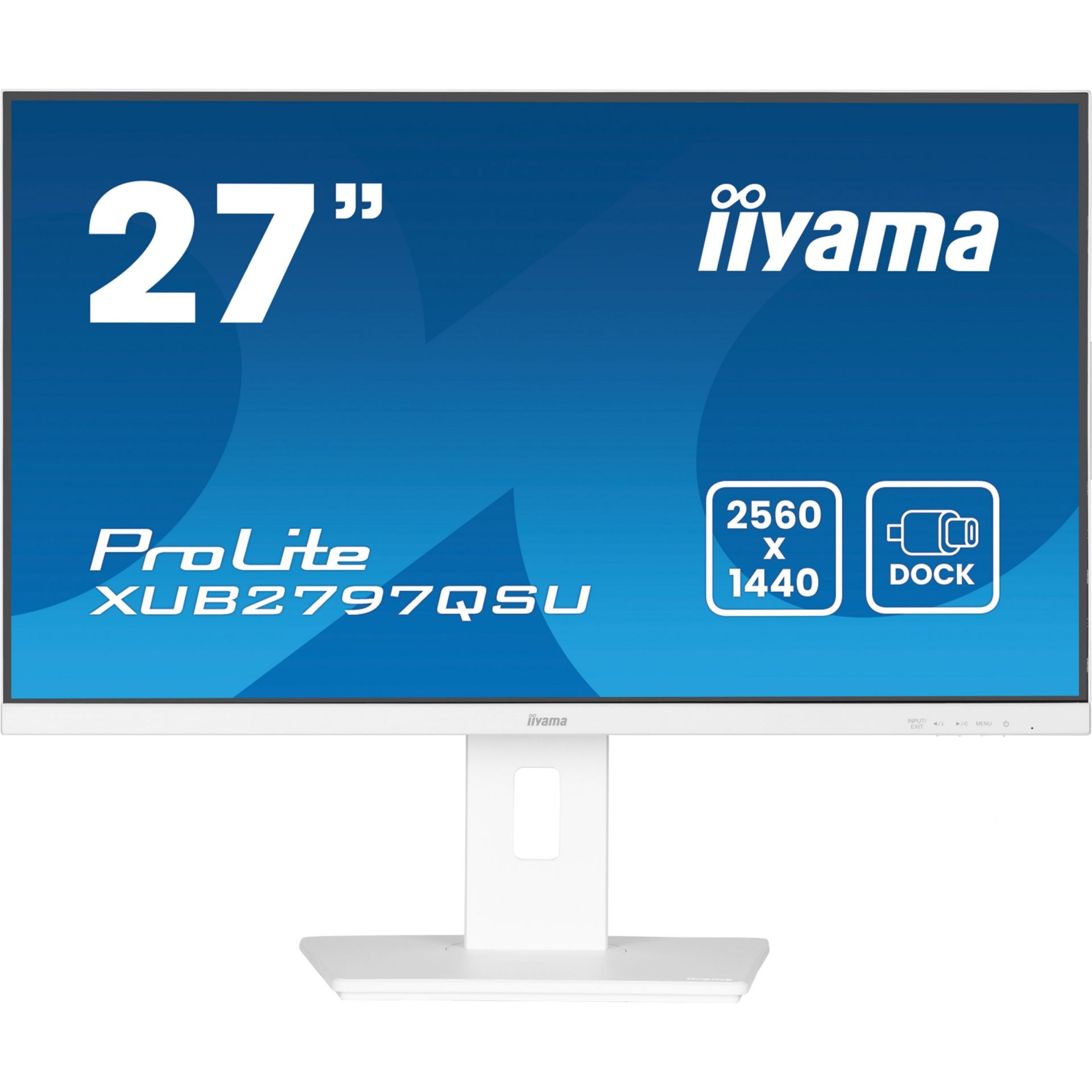 Monitor IIYAMA XUB2797QSU-W2 / 27″ / 2560×1440 / 100Hz / IPS / I bardhë
