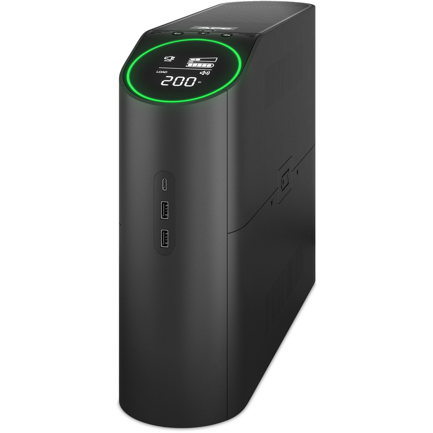 APC Back-UPS Pro BGM2200B-GR – 2200VA / 1320W Line-Interactive UPS me AVR, Pure Sine Wave, RGB Lighting, USB dhe Schuko + IEC Outlets – Zezë