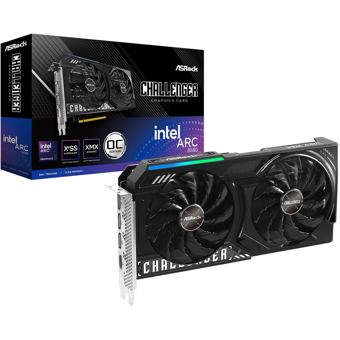 Kartelë grafike B580 12GB AsRock Intel Arc Challenger OC GDDR6
