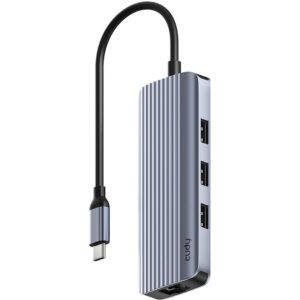 Docking Station / USB-C / Cudy / 6-in-1 / HDMI 4K60Hz + GbE - Gri