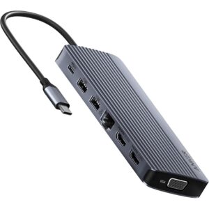 Docking Station / USB-C / Anker / 14-in-1 / Triple Display / HDMI + VGA + Ethernet + USB + Audio - Gri