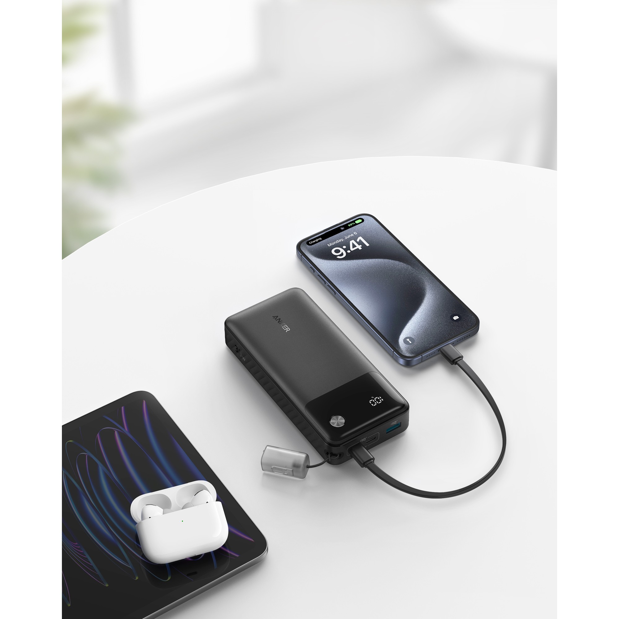 Powerbank Anker / 20,000mAh / 30W / 1x USB-A / 2x USB-C / incl. USB-C Cable - Zezë - Figura 2