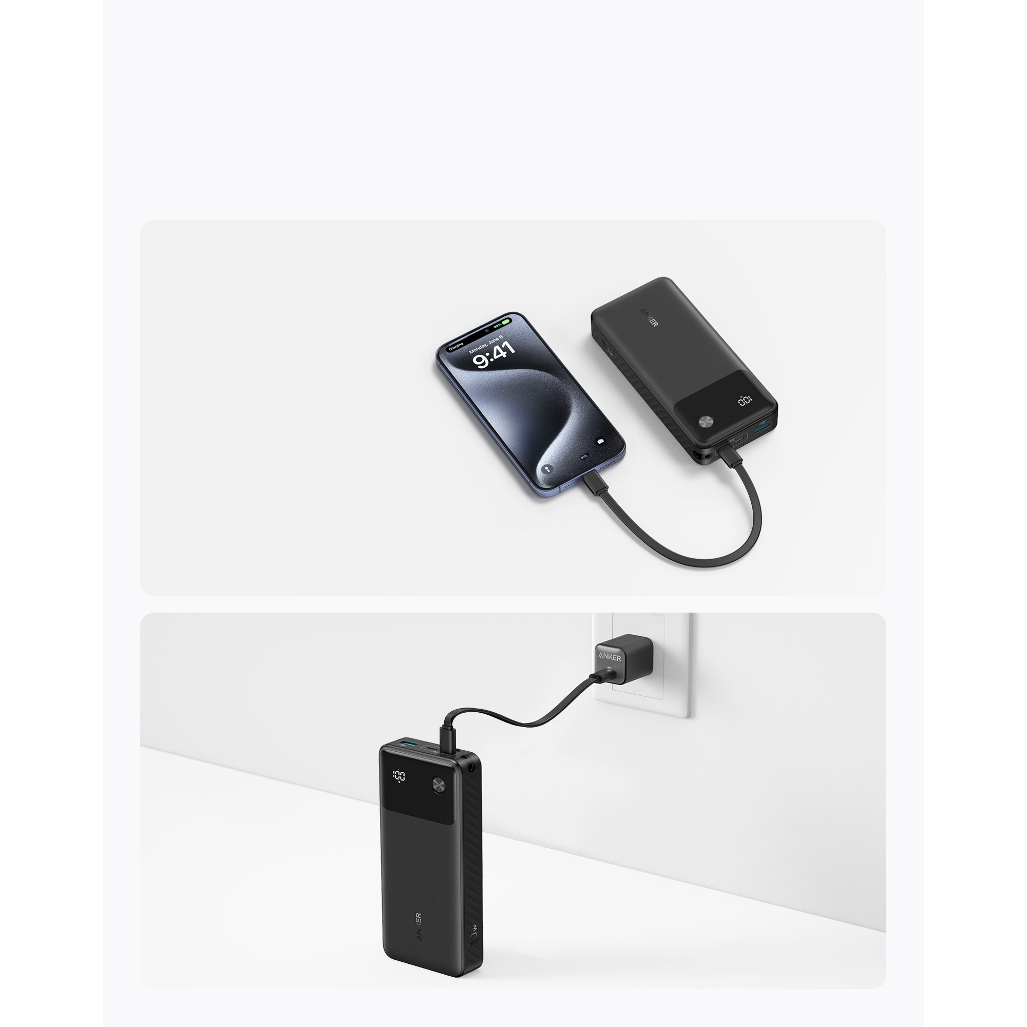 Powerbank Anker / 20,000mAh / 30W / 1x USB-A / 2x USB-C / incl. USB-C Cable - Zezë - Figura 5