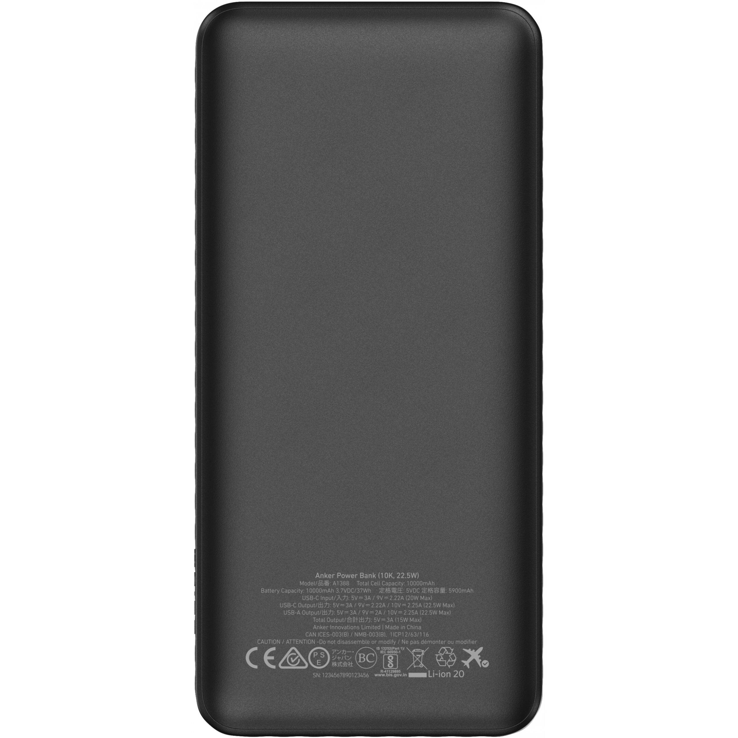 Power Bank Anker 10.000 mAh 22.5W 1x USB-A 1x USB-C black - Figura 2