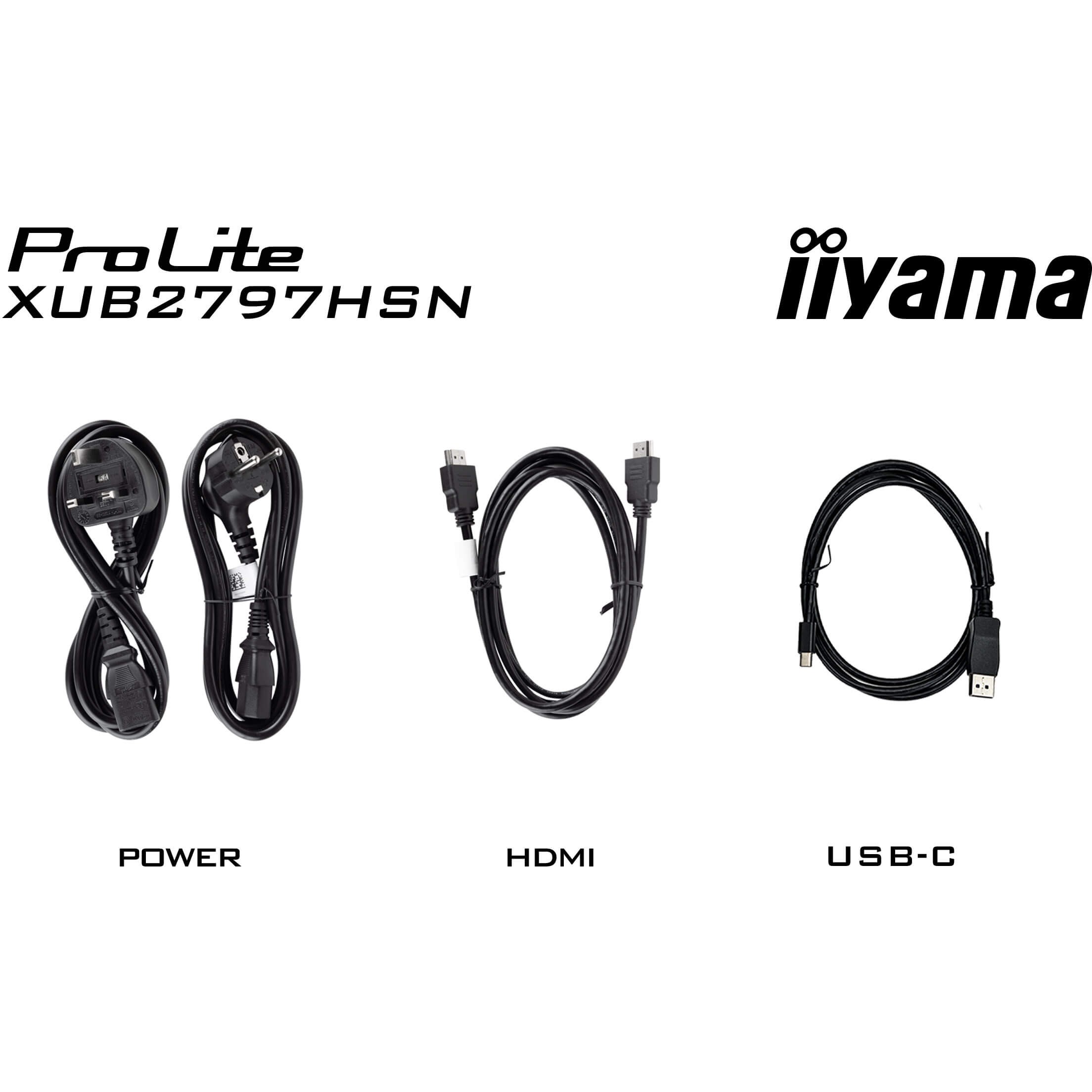 Monitor iiyama ProLite XUB2797HSN-B2 / 27″ / Full HD IPS LED / 100Hz / 1ms / USB-C + HDMI + DP - Zezë - Figura 4
