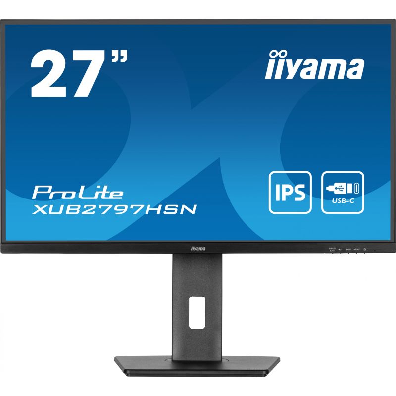 Monitor iiyama ProLite XUB2797HSN-B2 / 27″ / Full HD IPS LED / 100Hz / 1ms / USB-C + HDMI + DP - Zezë