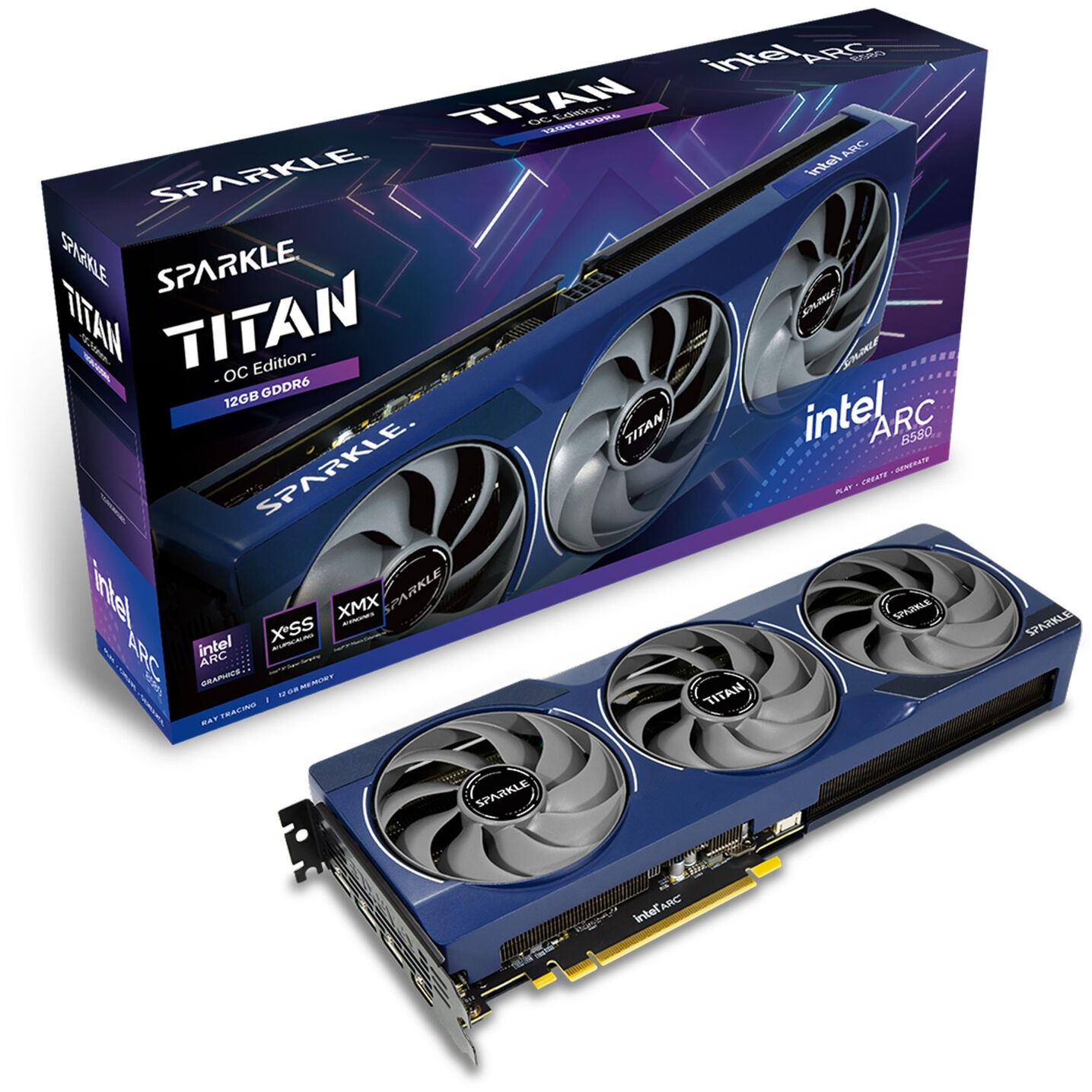 Intel GPU B580 12GB Sparkle Intel Arc Titan OC GDDR6 3 Fan - Figura 2