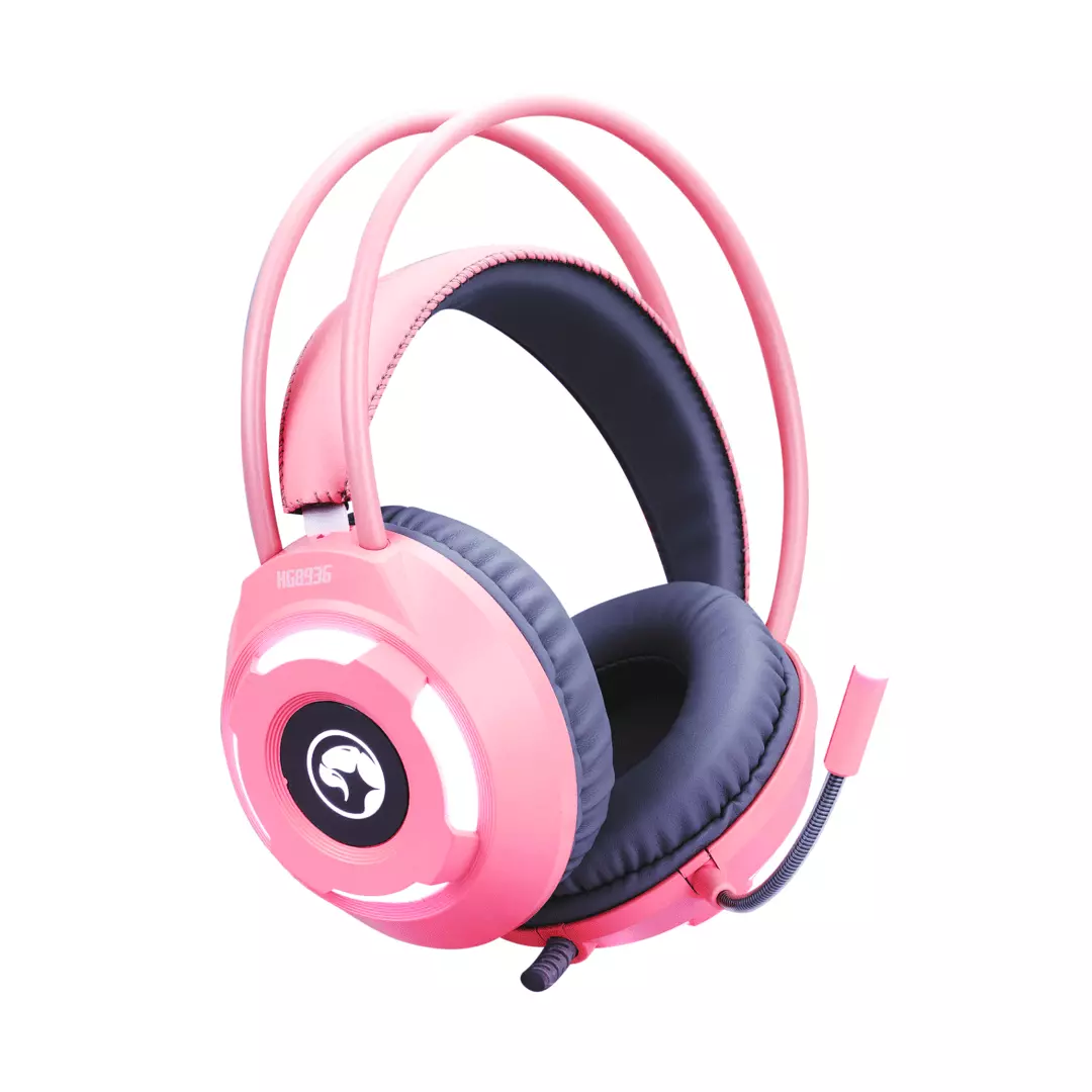 Kufje Gaming Marvo HG8936 / 20 Hz - 20 kHz / 21 Ohm / Me kabllo 2.1m / Pink - Figura 2