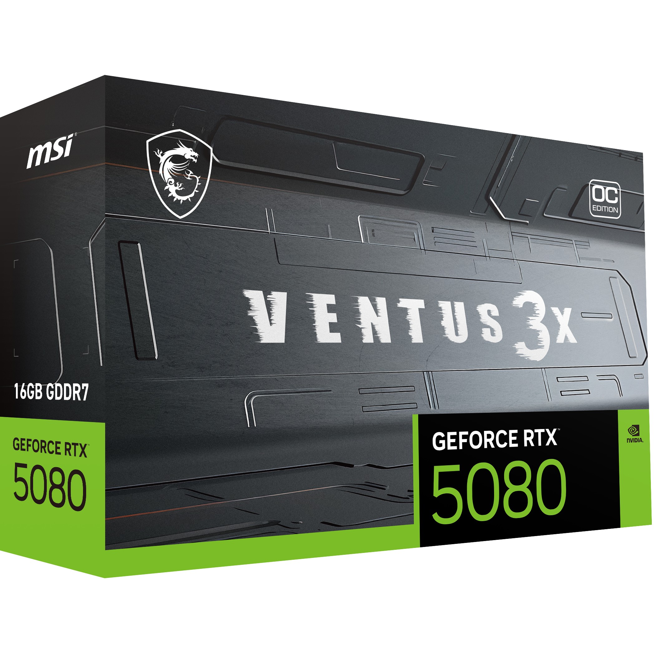Kartelë Grafike RTX 5080 16GB MSI Ventus 3X OC Plus GDDR7 3Fan - Figura 2