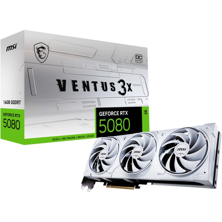Kartelë Grafike NVIDIA RTX 5080 16GB GDDR7 MSI Ventus 3X OC 3Fan