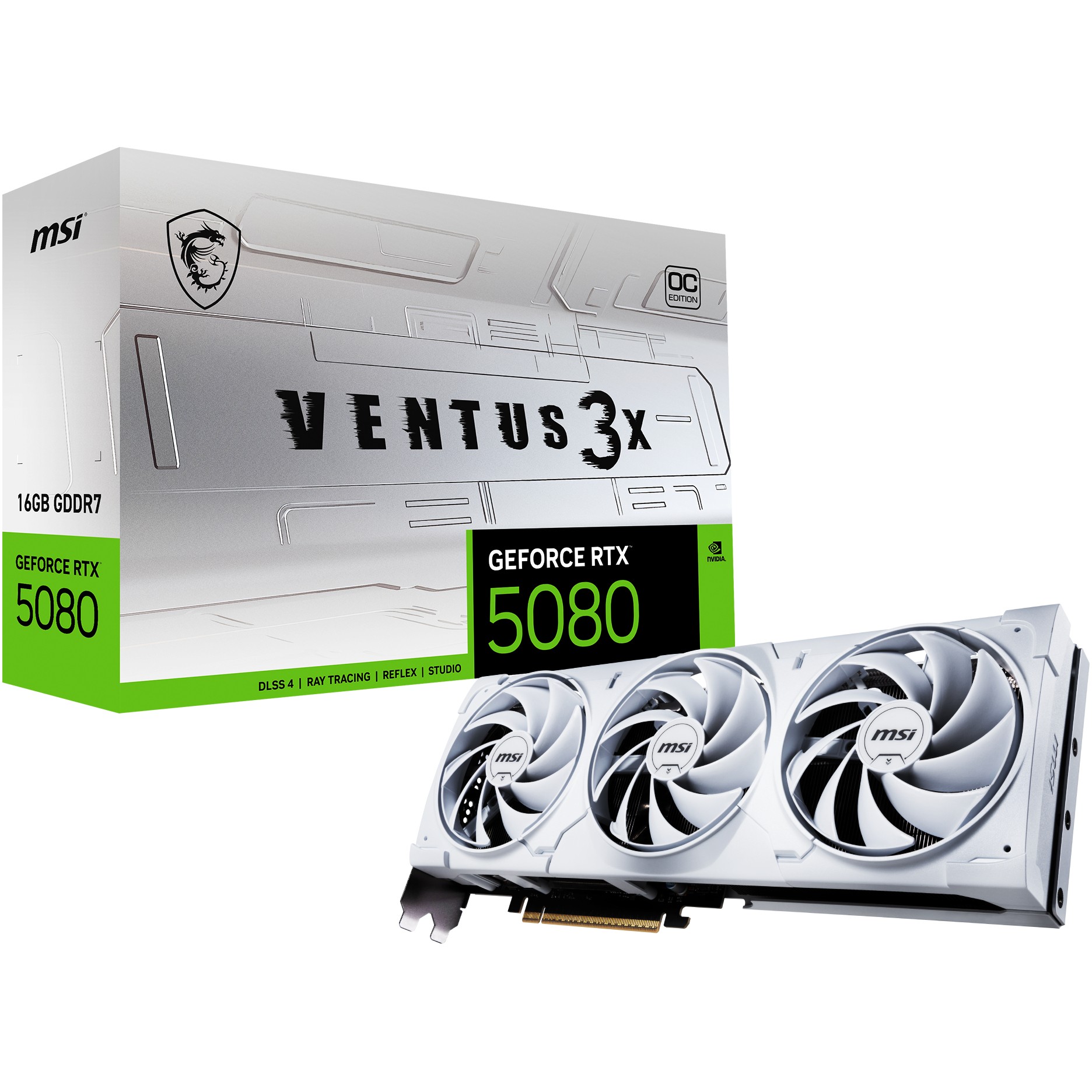Kartelë Grafike NVIDIA RTX 5080 16GB GDDR7 MSI Ventus 3X OC 3Fan