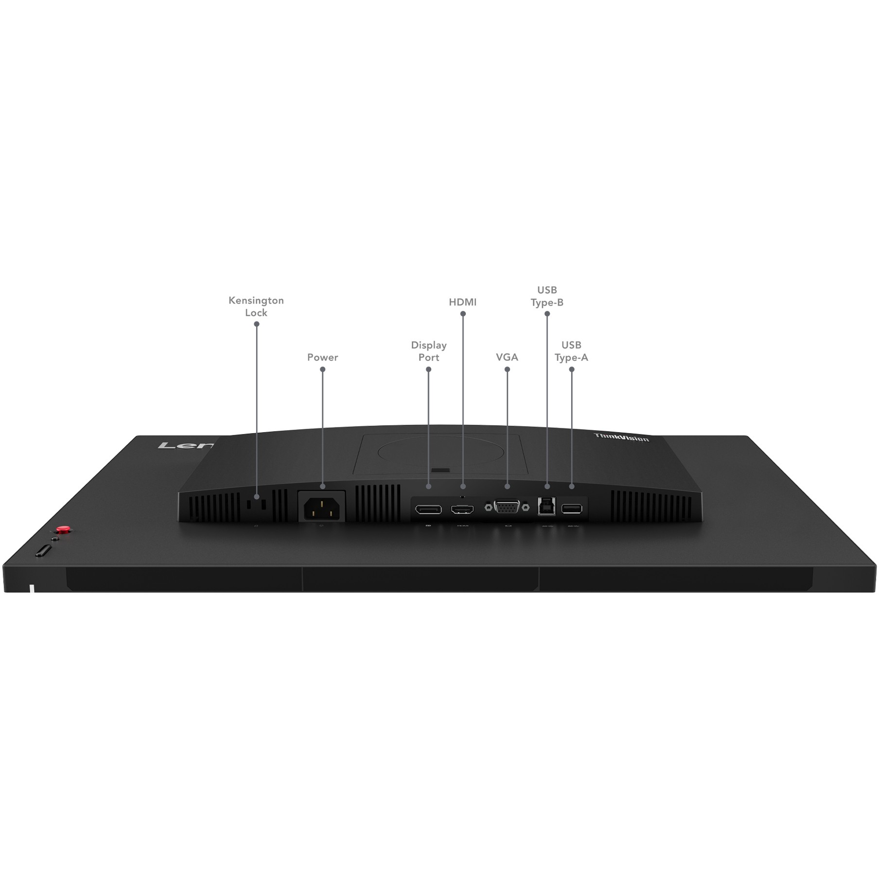 Monitor Lenovo ThinkVision T24d-30 / 23.8″ / Full HD+ IPS LED / 100Hz / 6ms / USB + HDMI + DP + VGA - Zezë - Figura 3