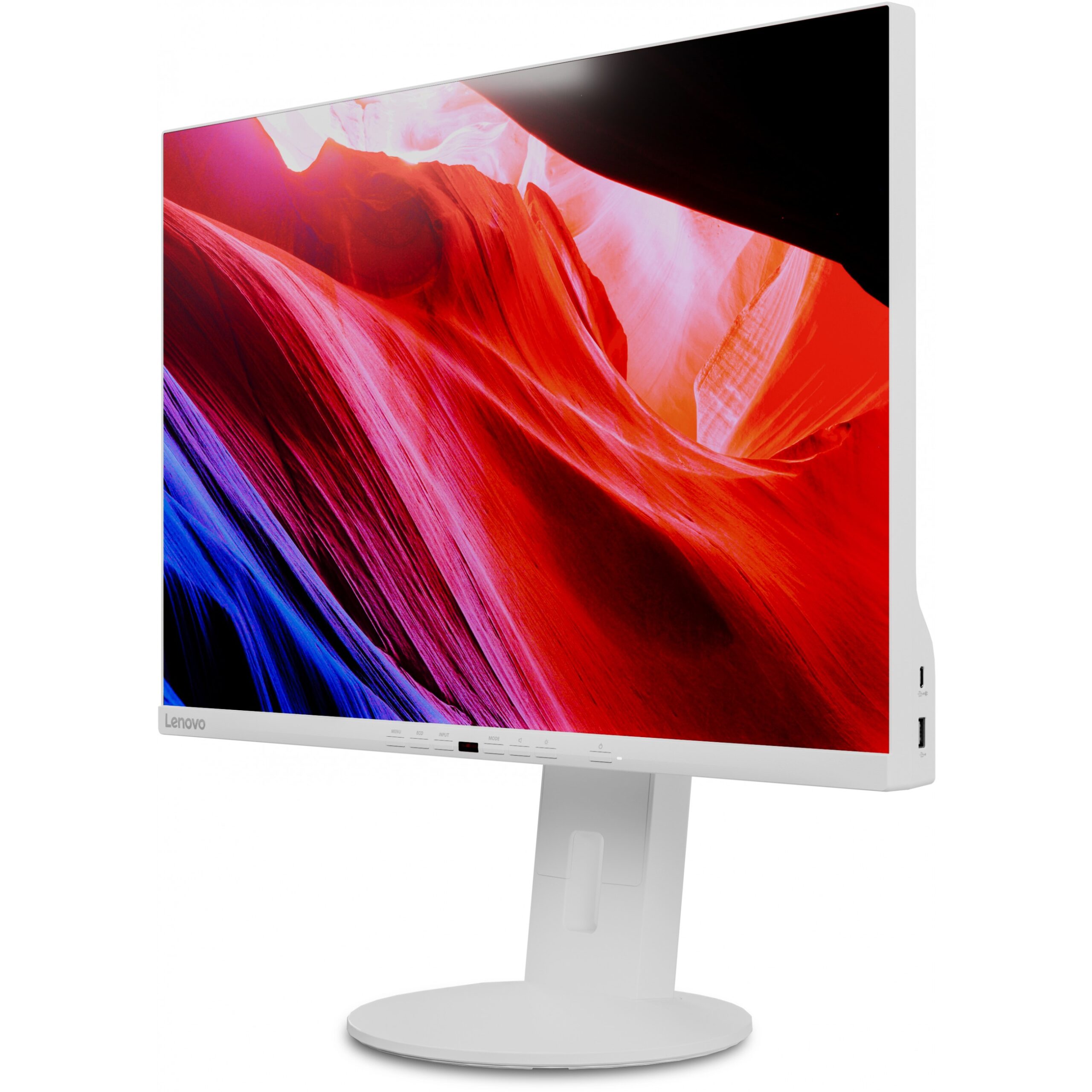 Monitor Lenovo C24d-20 / 23.8″ / WUXGA IPS LED / 60Hz / 7ms / USB-C + HDMI + DVI + VGA + DP - Bardhë - Figura 2
