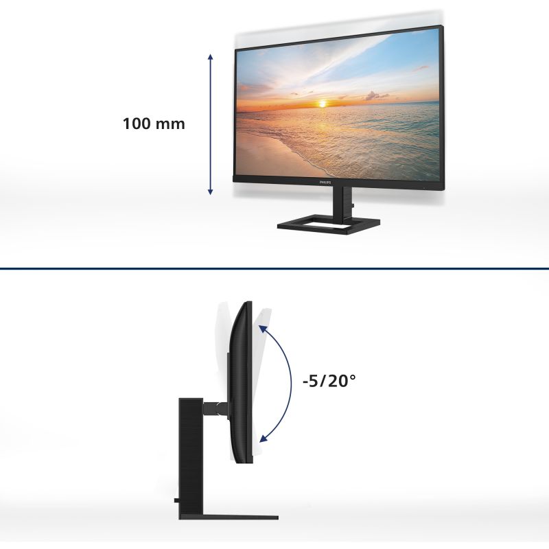 Monitor Philips 27E1N1900AE / 27" 4K Ultra HD IPS HDR10 4ms 60Hz IPS / HDMI USB-C Speaker / e zezë - Figura 6