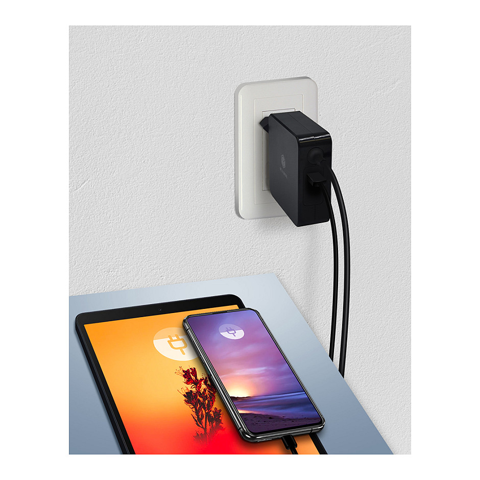 Adapter për Laptop ICY BOX IB-PS101-PD USB-C 90W / 1.8 m – Zezë - Figura 2