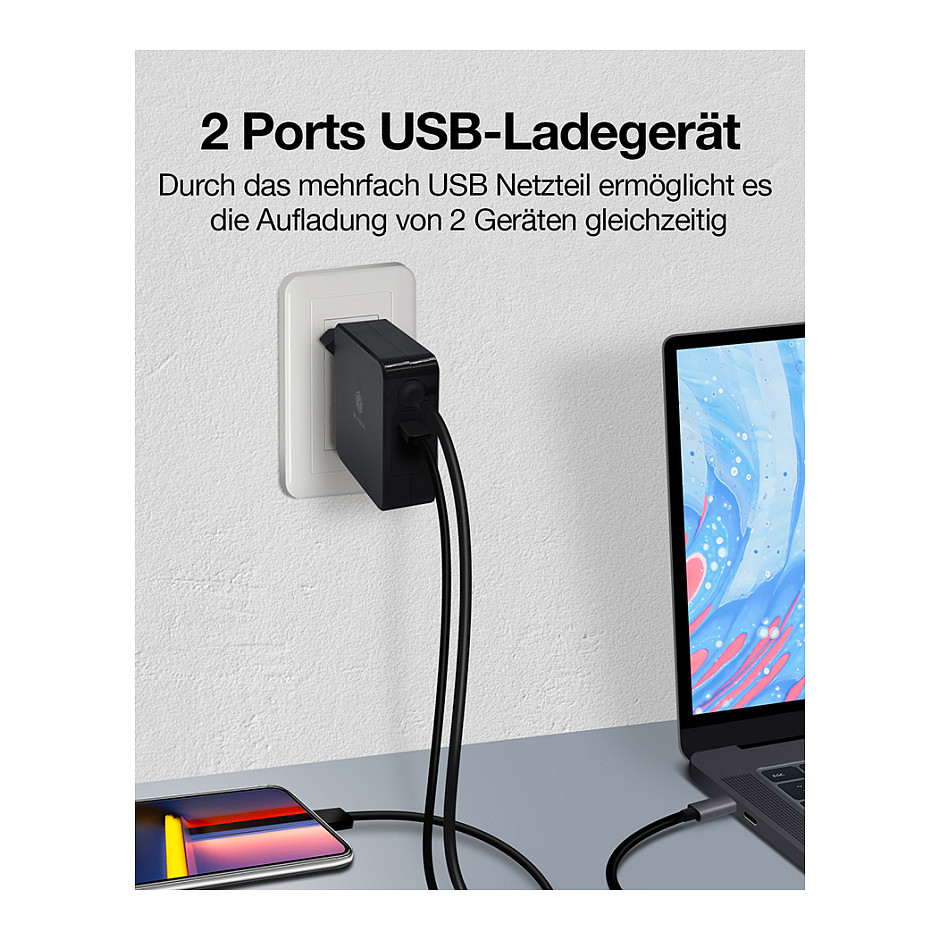 Adapter për Laptop ICY BOX IB-PS101-PD USB-C 90W / 1.8 m – Zezë - Figura 4