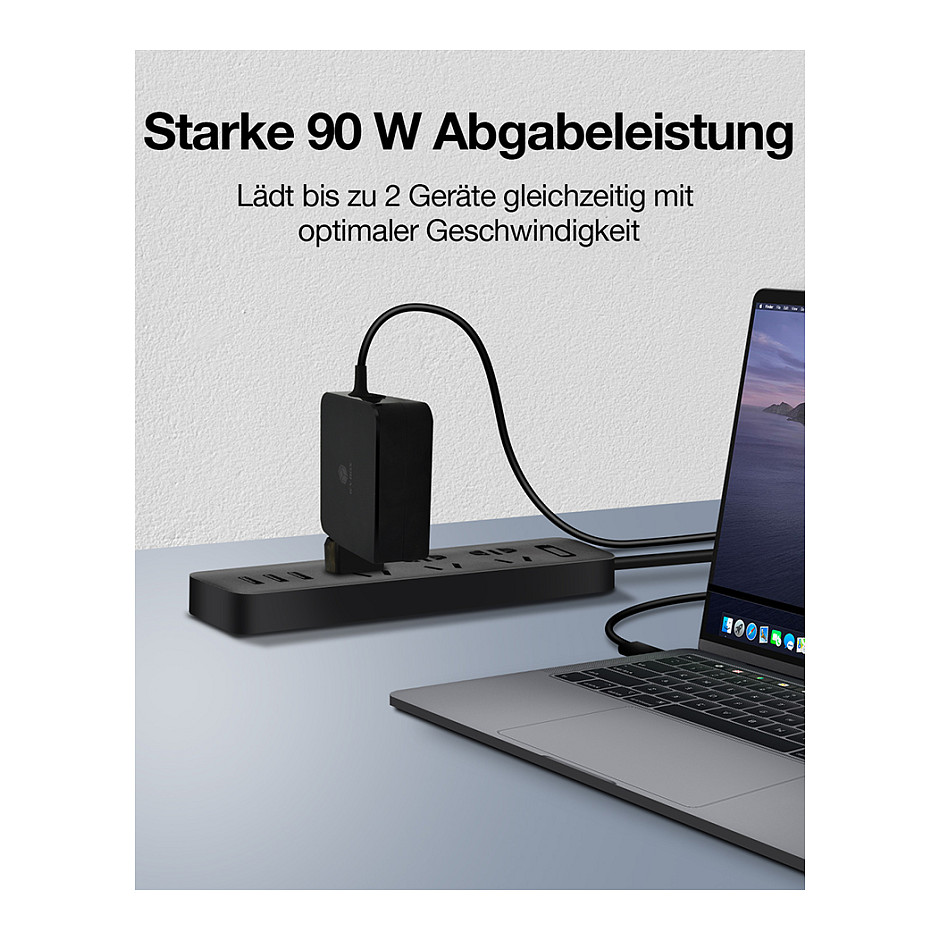 Adapter për Laptop ICY BOX IB-PS101-PD USB-C 90W / 1.8 m – Zezë - Figura 5