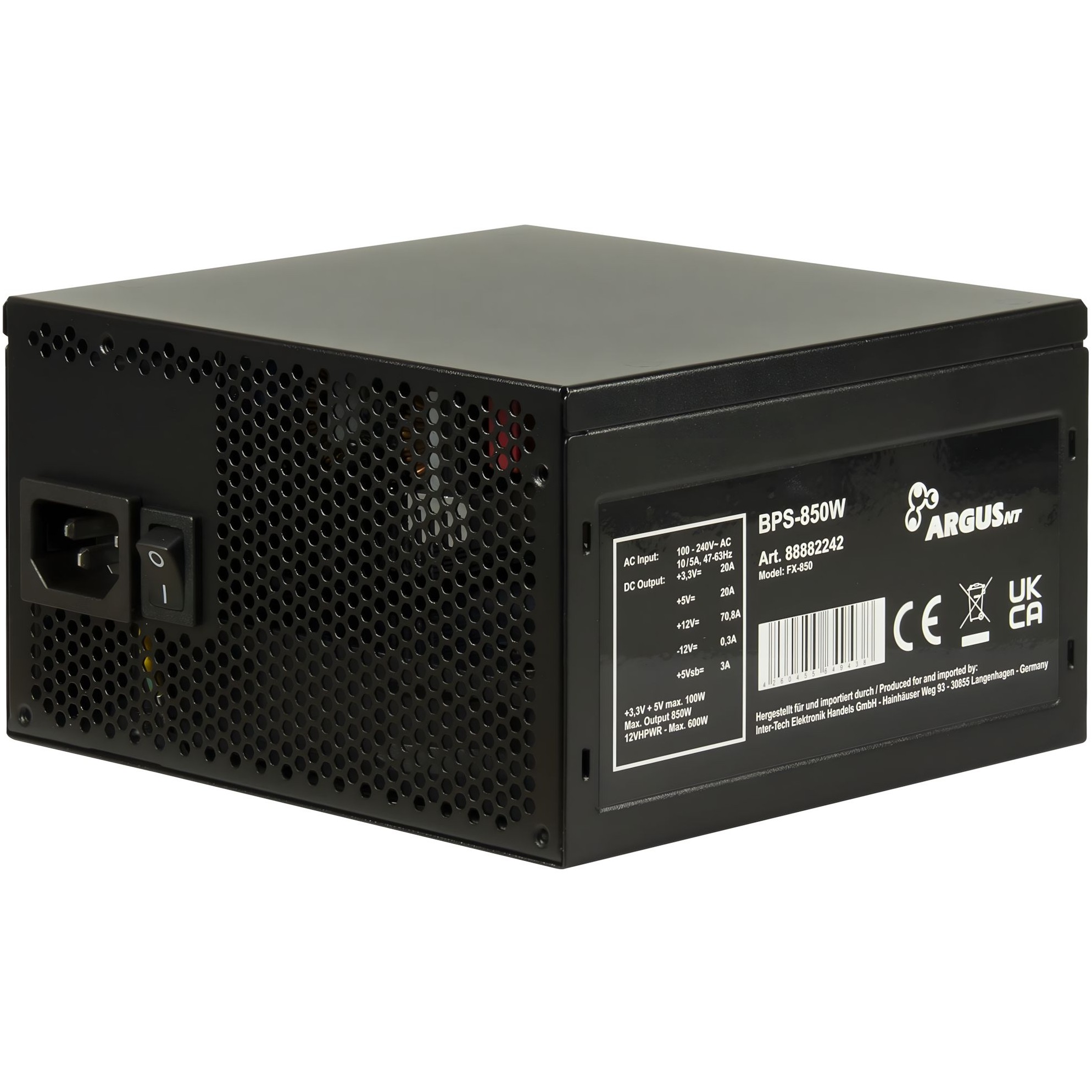 Furnizues Energjie PSU 850W Inter-Tech Argus BPS-850 ATX 3.1 - Figura 2