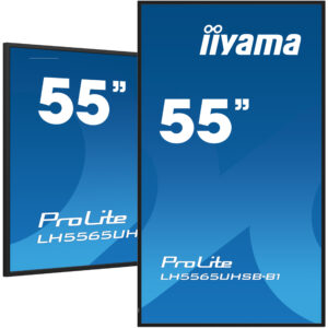 Ekran prezantues iiyama ProLite LH5565UHSB-B1 / 55" / 4K UHD IPS LED / 60 Hz / 8 ms / HDMI + DsiplayPort + USB - Zezë