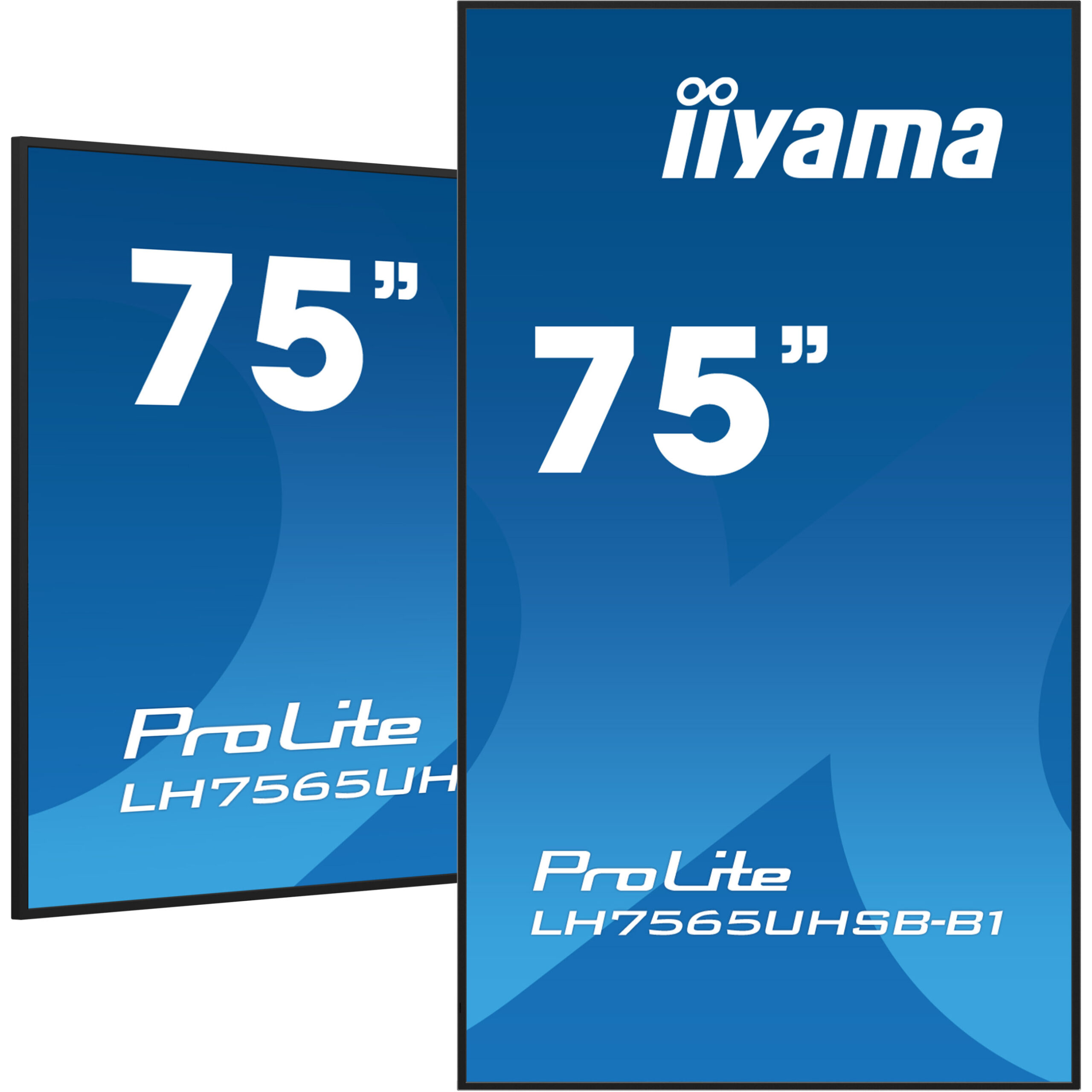 Ekran prezantues iiyama ProLite LH7565UHSB-B1 / 75" / 4K UHD IPS / LED / 60 Hz / 8 ms / HDMI + DisplayPort + USB - Zezë