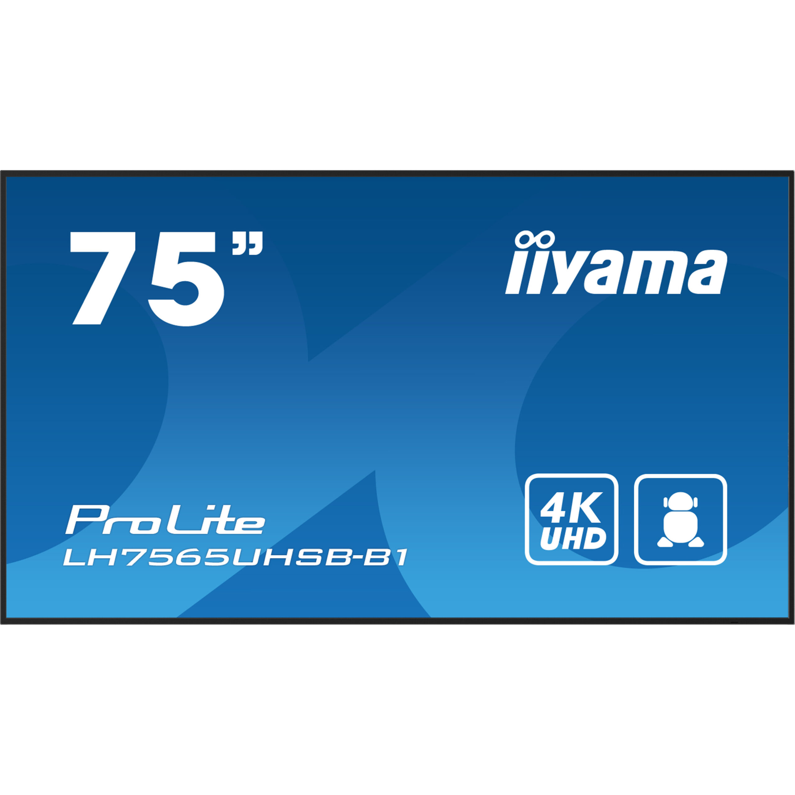 Ekran prezantues iiyama ProLite LH7565UHSB-B1 / 75" / 4K UHD IPS / LED / 60 Hz / 8 ms / HDMI + DisplayPort + USB - Zezë - Figura 2