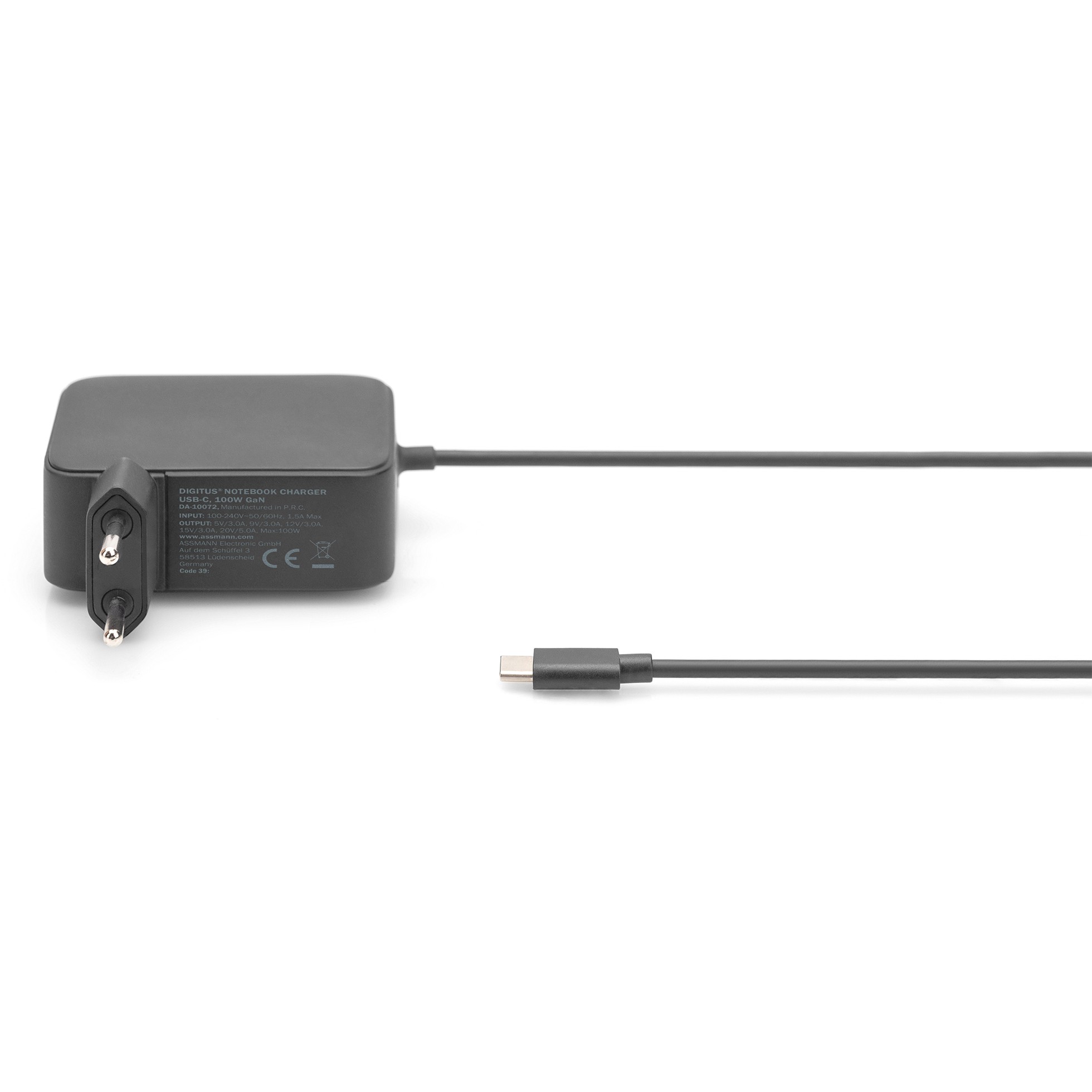 Adapter për Laptop Digitus Universal / USB-C / 100W PD3.0 / Kabllo 1.2m / I zi - Figura 4