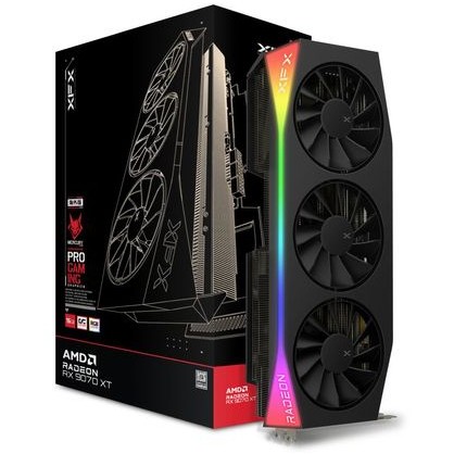 Kartelë Grafike AMD RX 9070 XT 16GB XFX Mercury Gaming RGB OC GDDR6 3 Fan - Figura 4