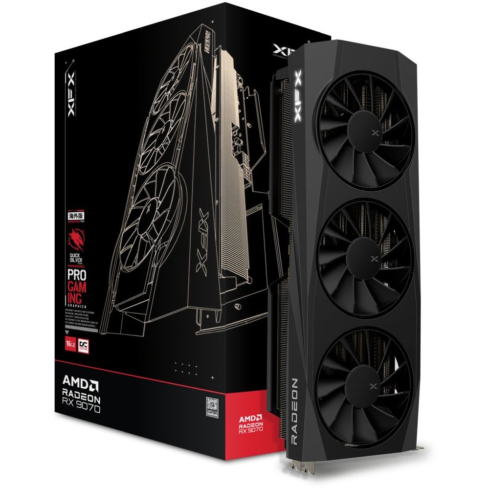 Kartelë Grafike AMD RX 9070 16GB XFX Quicksilver Gaming OC GDDR6 3 Fan - Figura 5