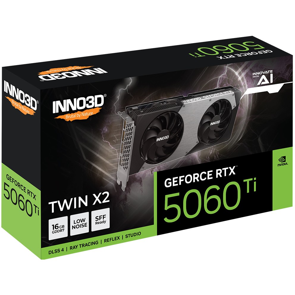 Kartelë Grafike NVIDIA GPU RTX 5060 Ti 16GB GDDR7 Inno 3DTwin X2 - Figura 2