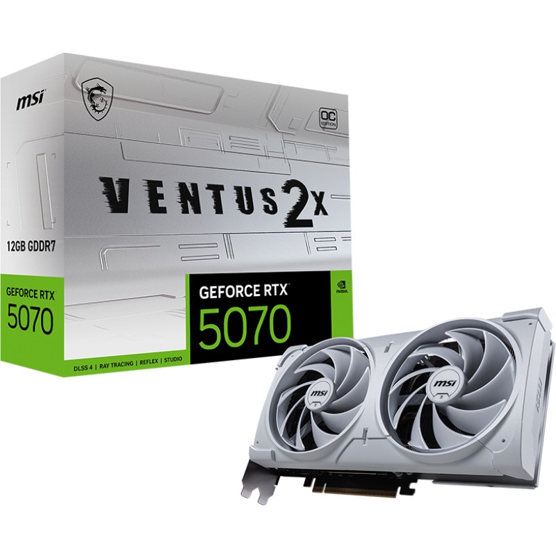 Kartelë grafike MSI GeForce RTX5070 / 12GB / 192bit / GDDR7 / e bardhë