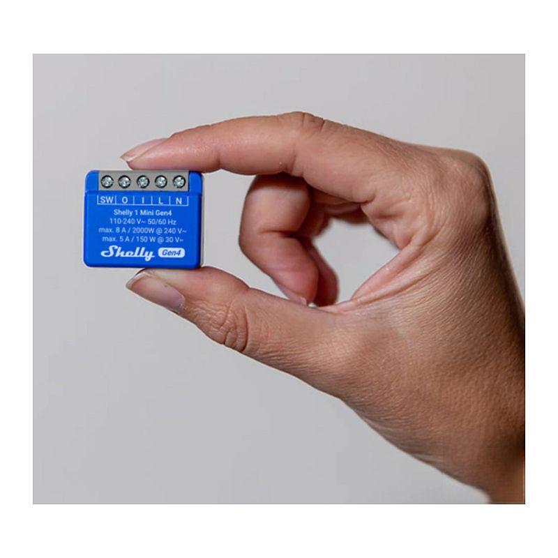 Smart Relay Switch Shelly 1 Mini Gen4 / 1-Channel / 8A / WLAN & Bluetooth - Figura 3