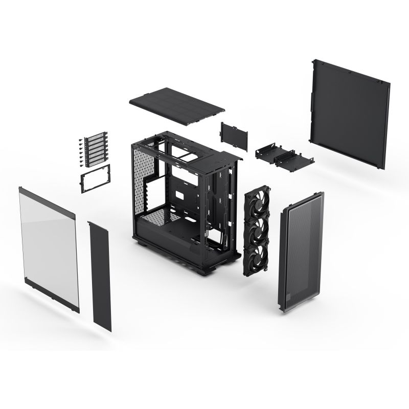 Kasë Midi Tower Fractal / Epoch / TG Light Tint - Zezë - Figura 2