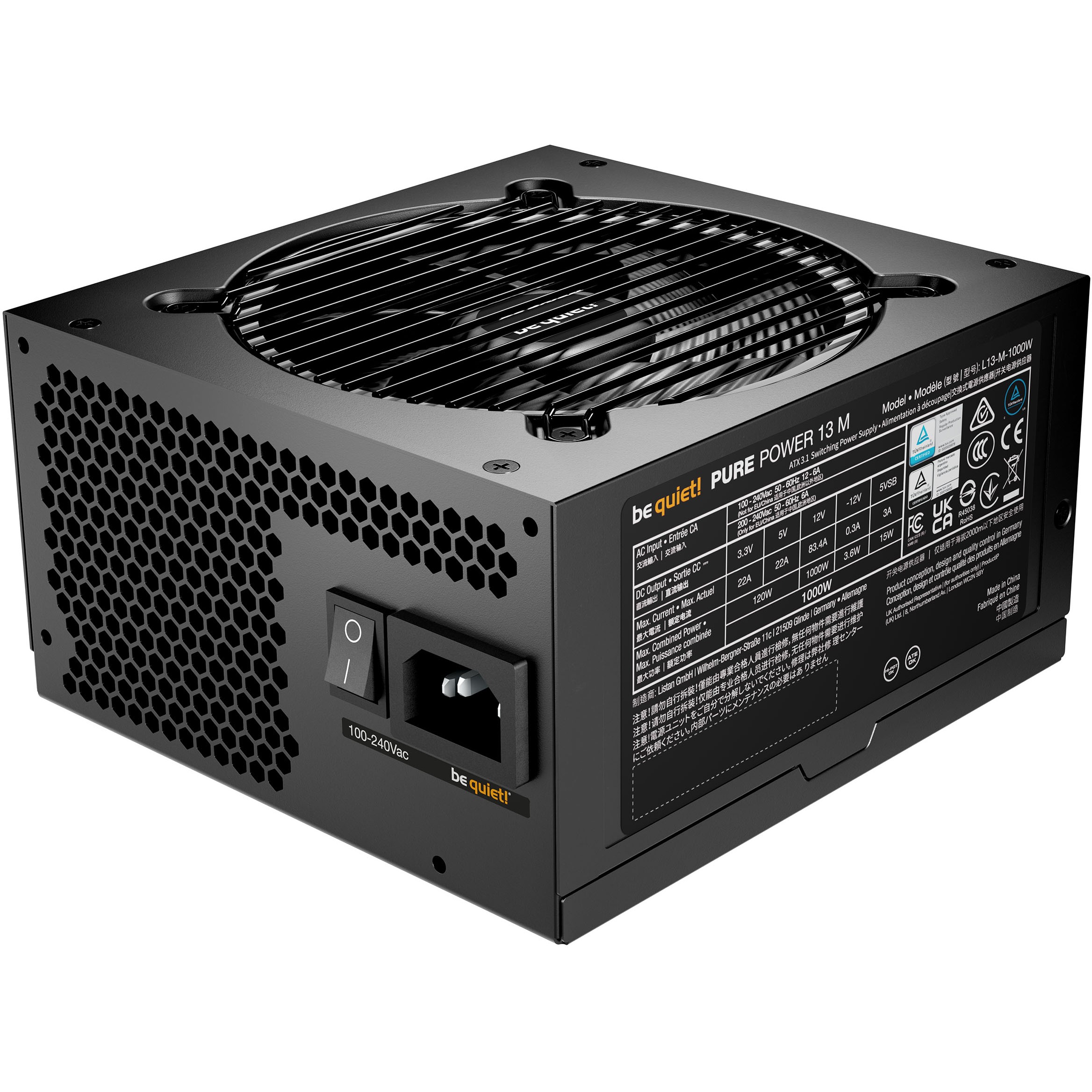 Furnizues Energjie (PSU) 1000W be quiet! PURE POWER 13 M - Figura 3