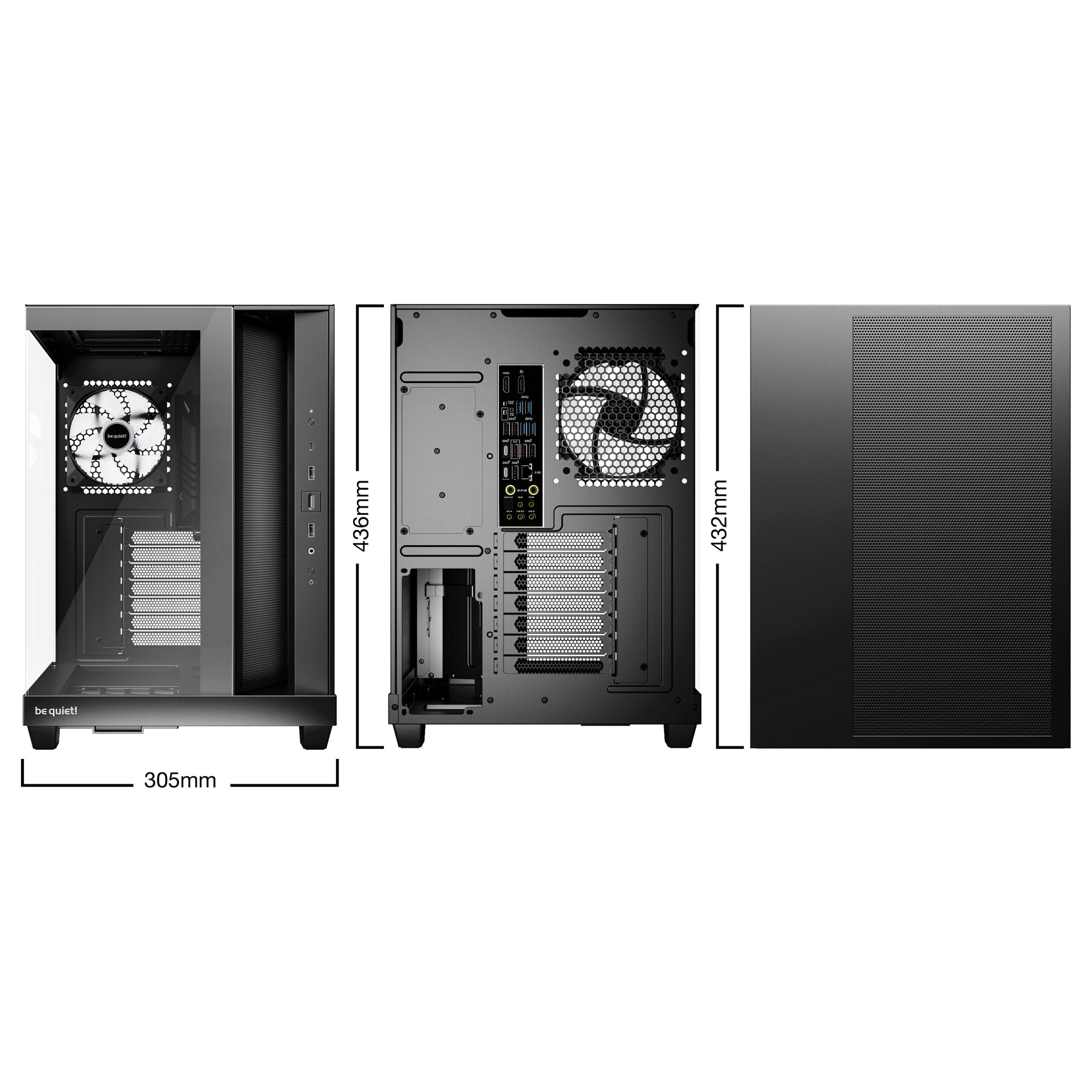 Kasë Midi be quiet! Light Base 500 LX – Zezë - Figura 2