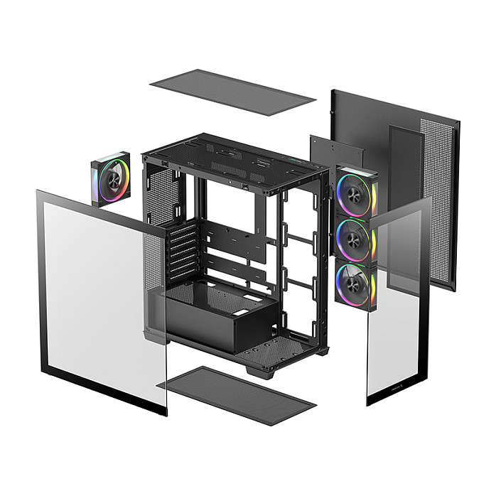 Kasë DeepCool CG580 Midi 4F V2 - Zezë - Figura 4