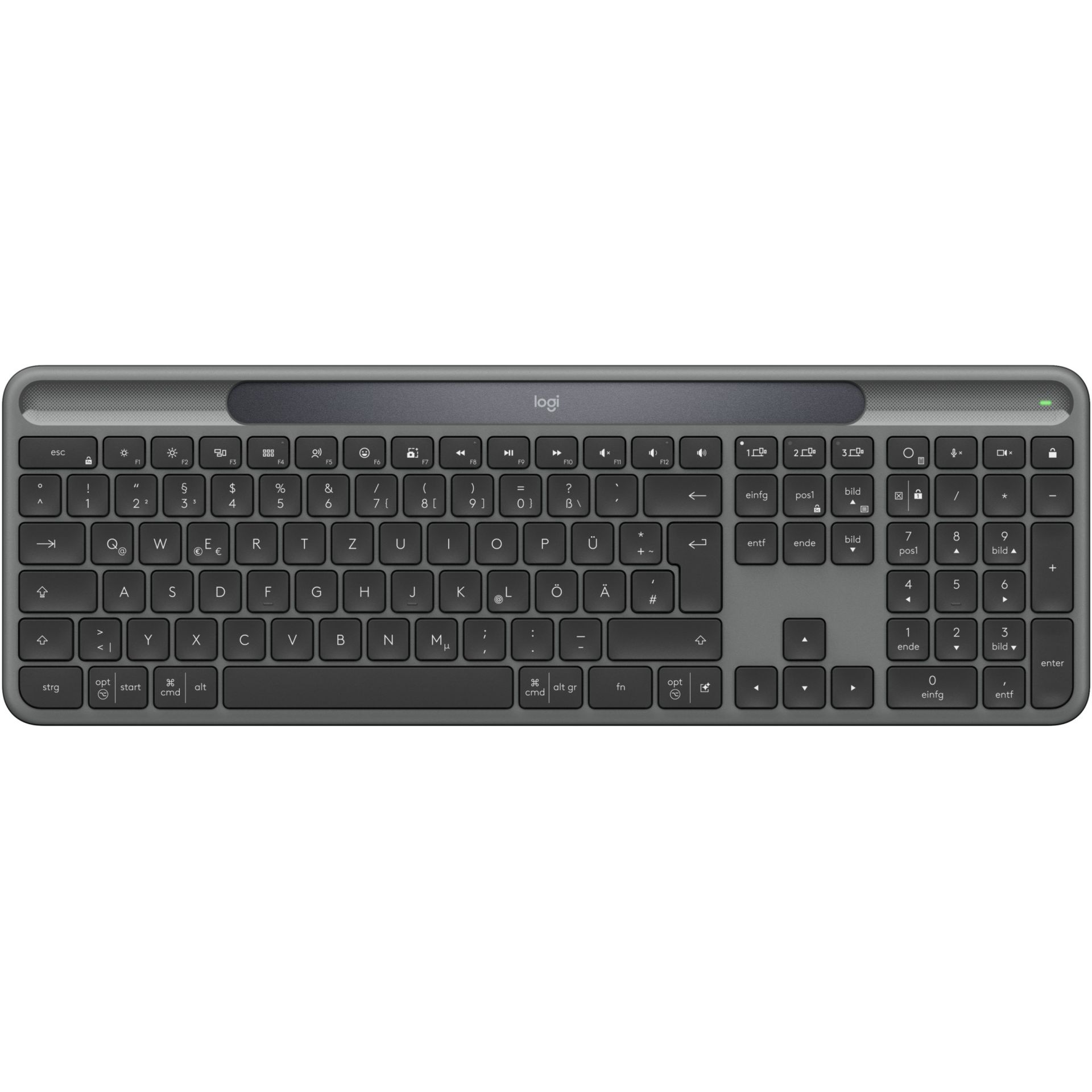 Tastierë pa kabllo Logitech Signature Slim K980 Solar+ / QWERTZ – Grafit