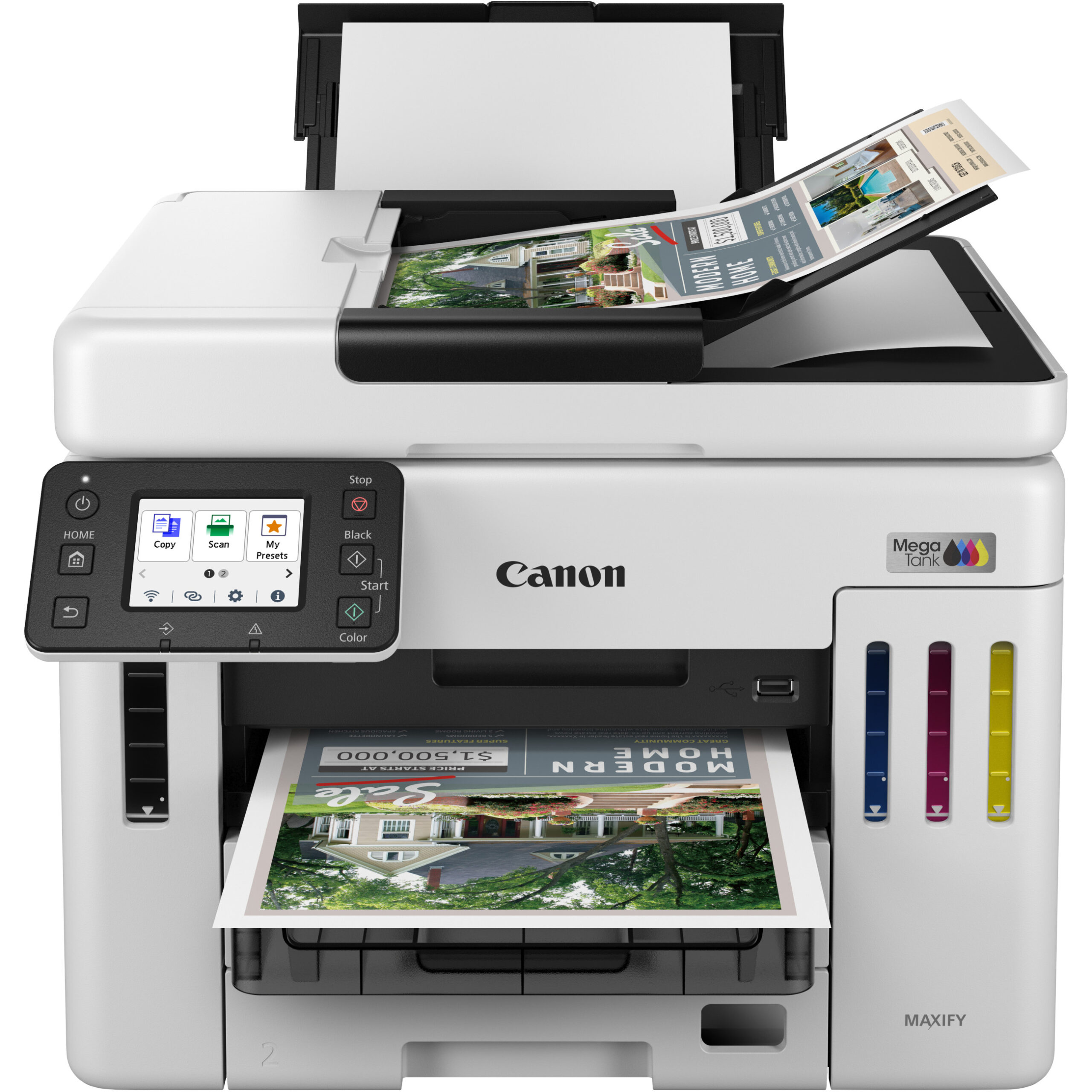 Printer Inkjet Canon MAXIFY GX7150 MegaTank / Color / 4-in-1 - Bardhë / Zezë - Figura 3