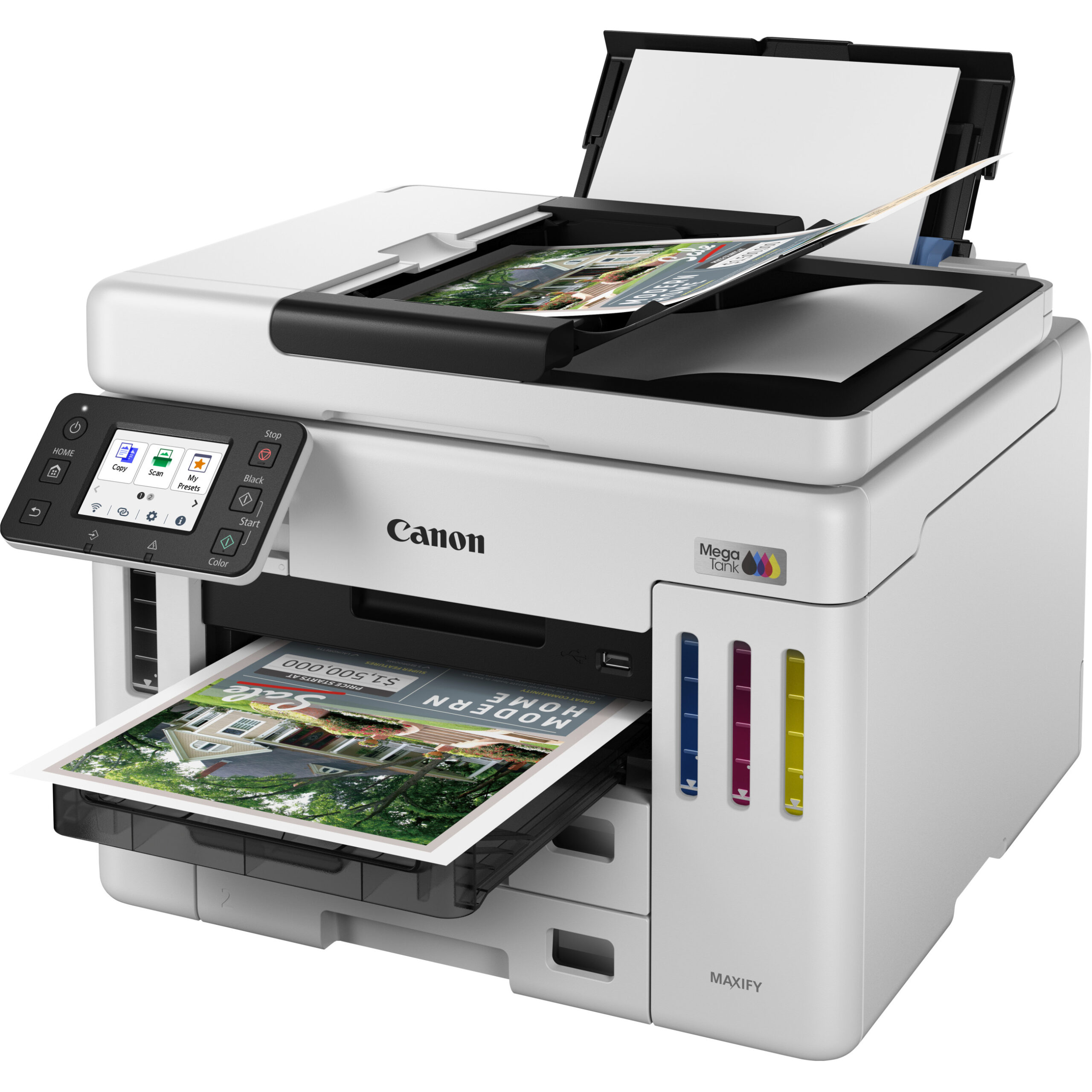 Printer Inkjet Canon MAXIFY GX7150 MegaTank / Color / 4-in-1 - Bardhë / Zezë - Figura 4