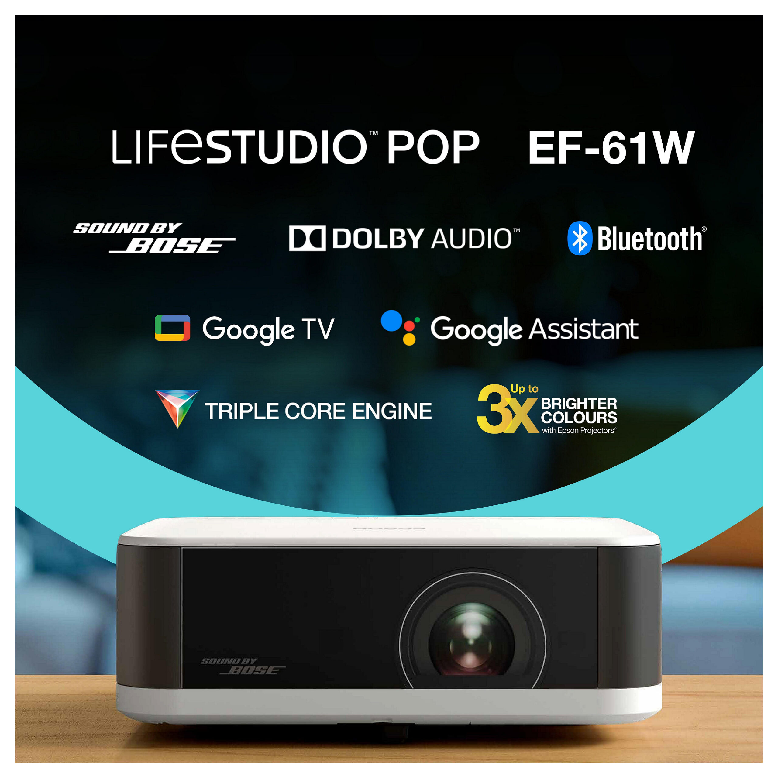 Projektor Epson EF-61W 3LCD Laser 700 Lumen / Full HD – Bardhë - Figura 3